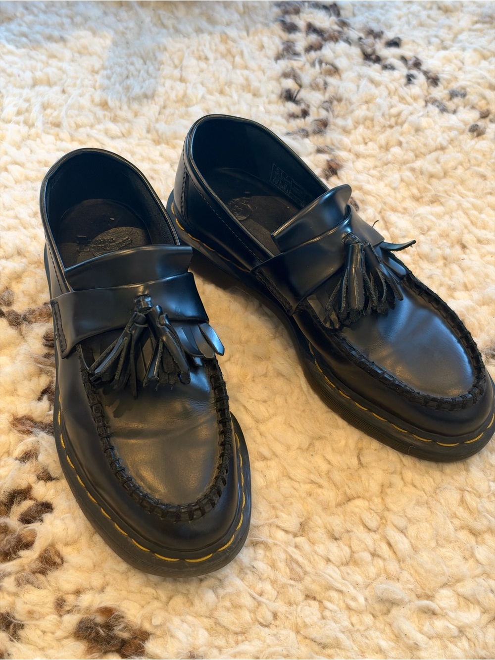 Dr. Martens Adrian Yellow Stitch Tassel Loafers Unisex